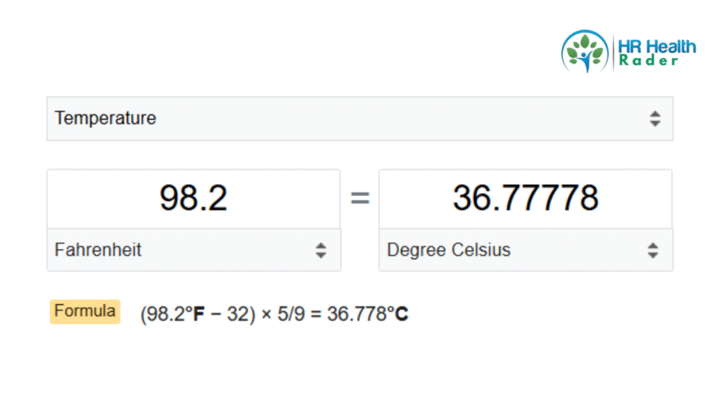 How to Convert 98.2°F to Celsius