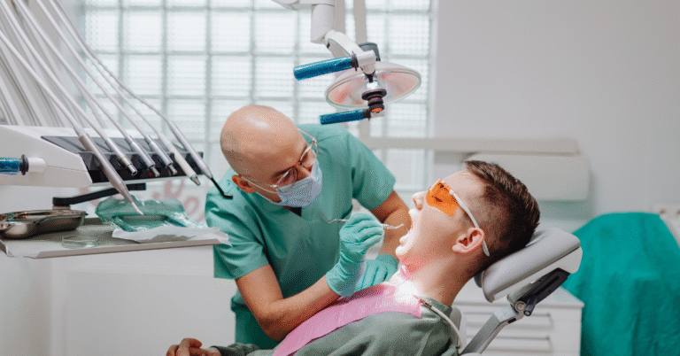 Patients receiving affordable care at a community health and dental clinic