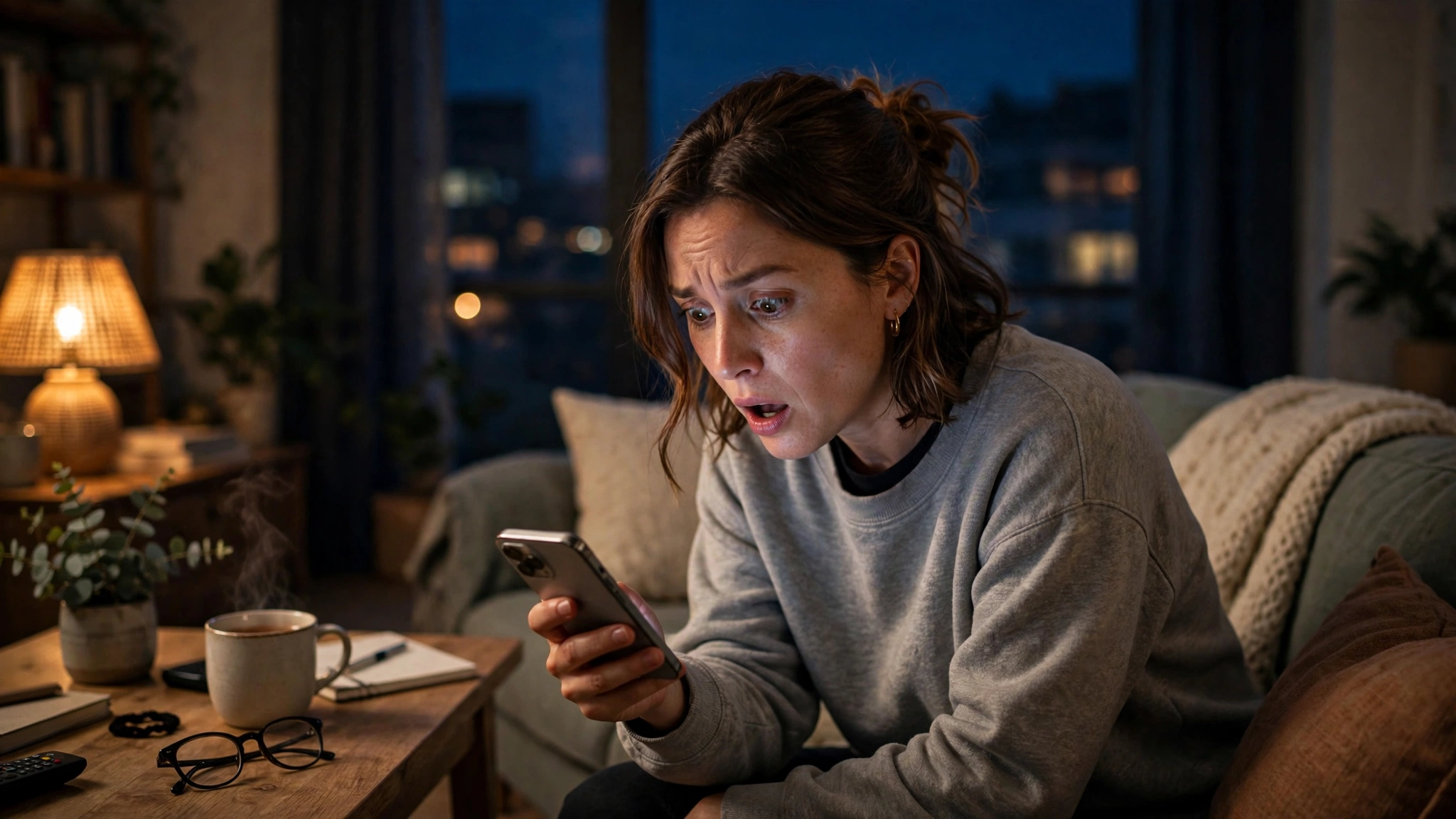 Evening screen stimulation and sleep problems from notifications and busy content