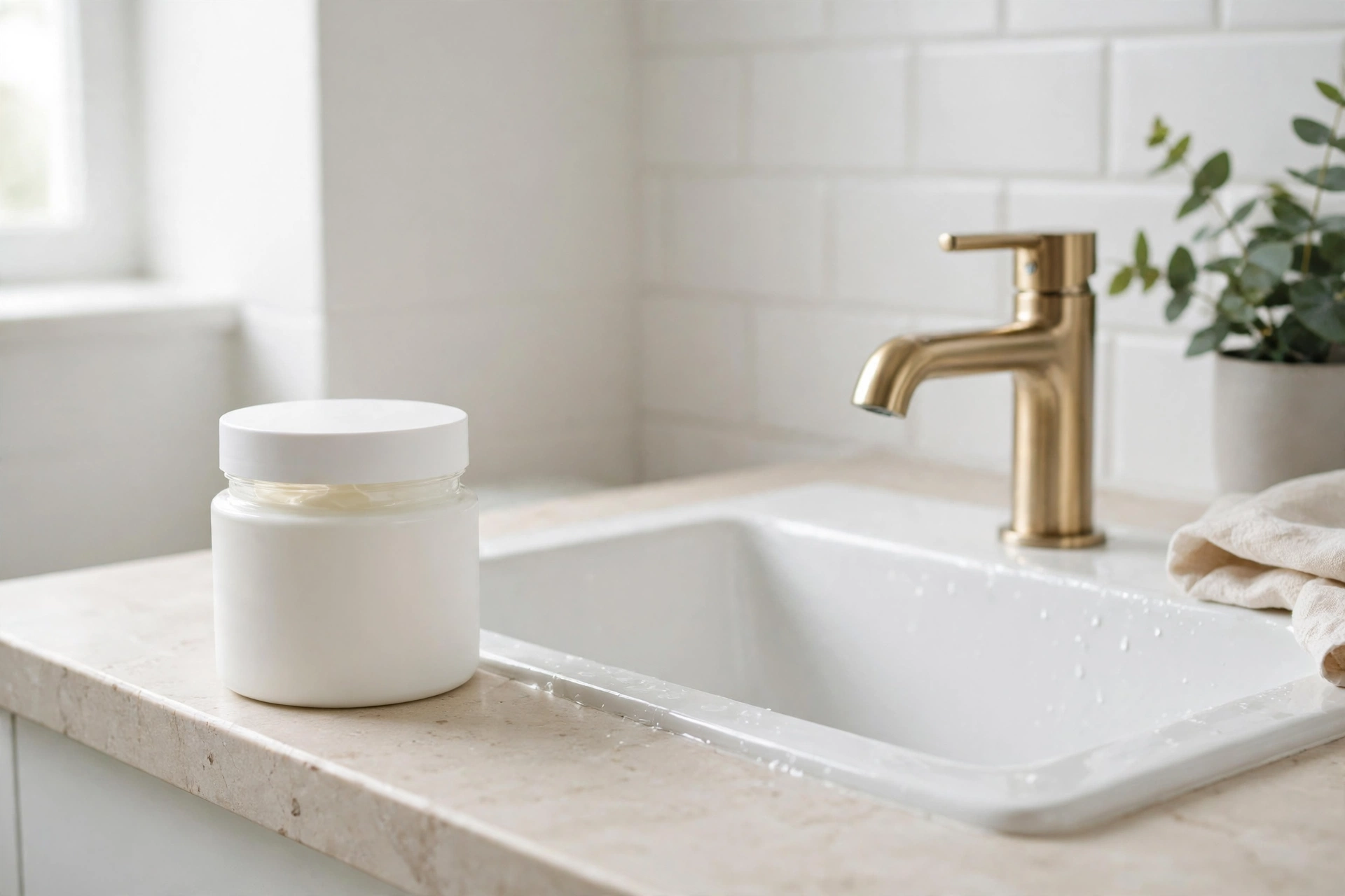 A plain jar of fragrance-free daily moisturizer, the brand's signature product type