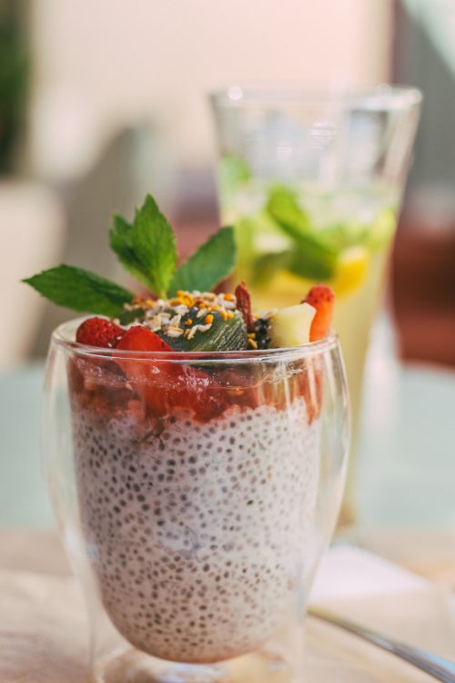 Chia pudding with strawberries, a no-cook healthy breakfast