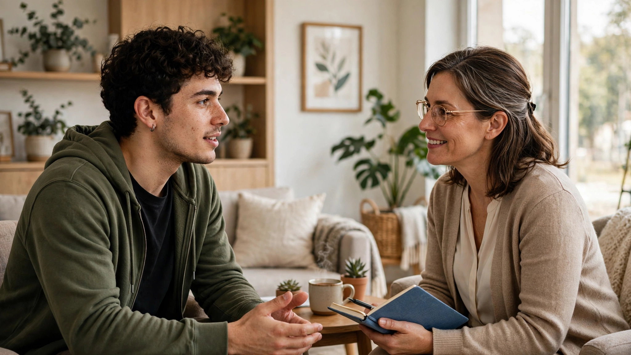 Talking with a mental health professional, a step the awareness month encourages