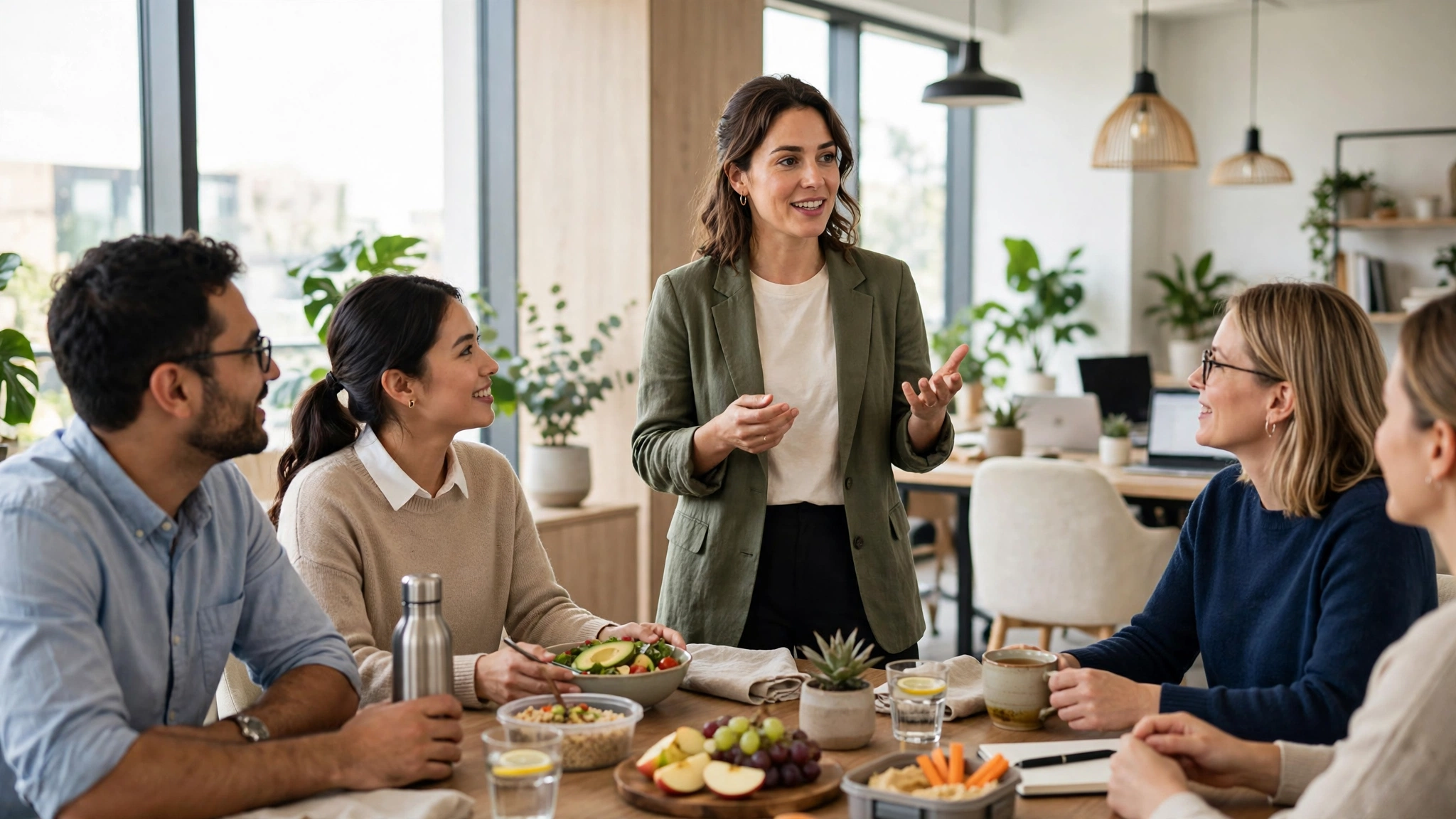 A lunchtime wellness talk helping a workplace mark the day